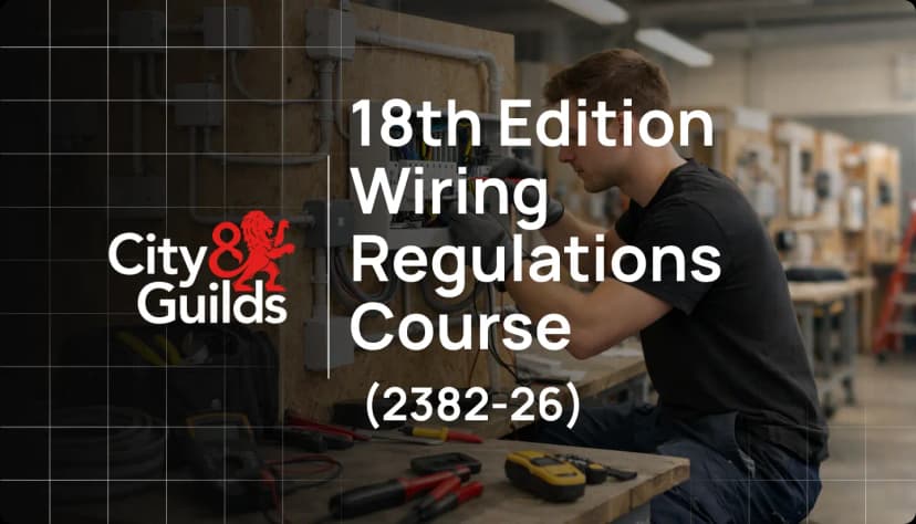 Learner taking the C&G 2382-26 18th Edition Course with Hurak