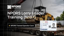 NPORS N107 lorry loader training with hands-on practical learning on-site