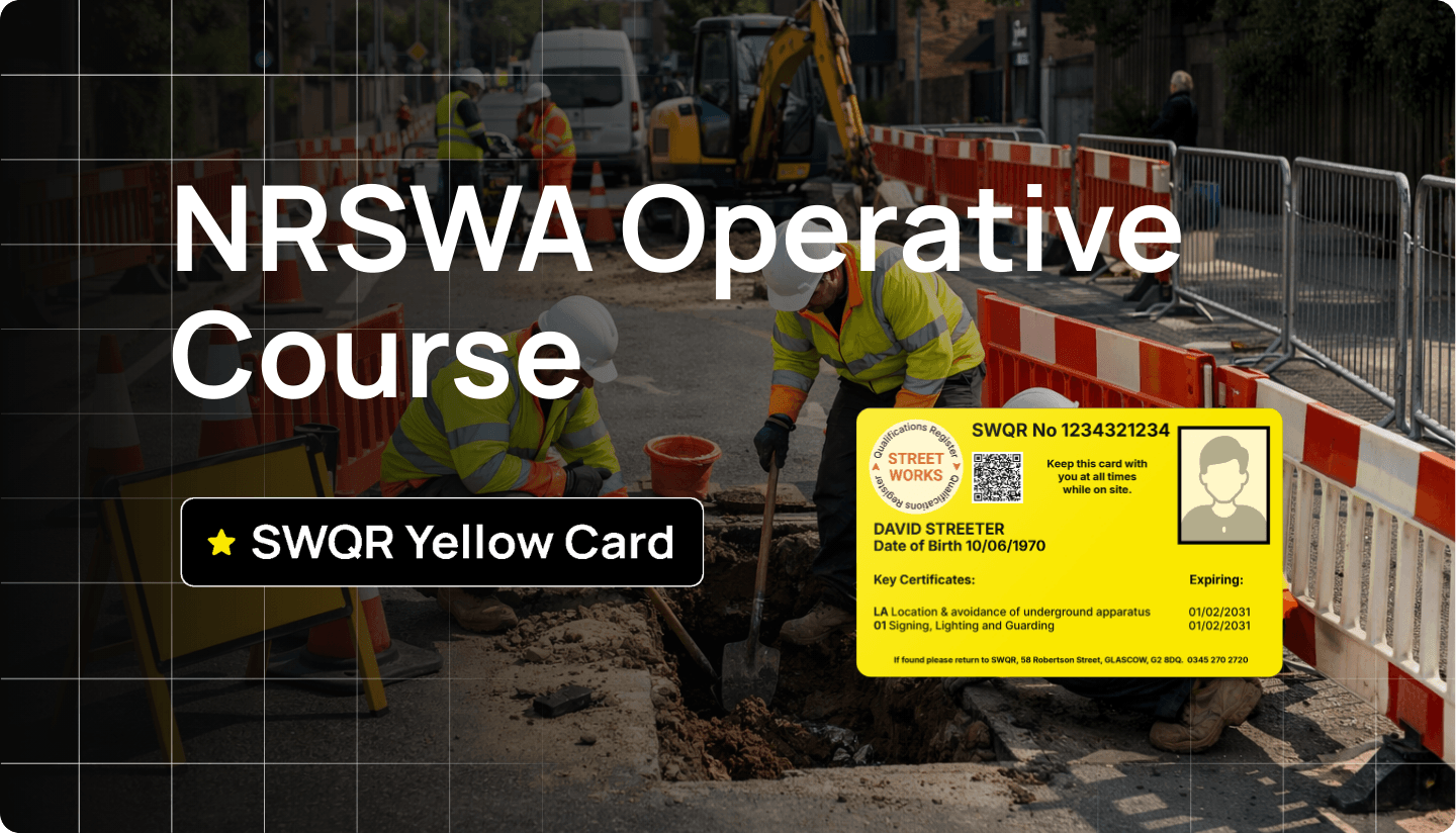 NRSWA Operative Course image with SWQR Yellow Card