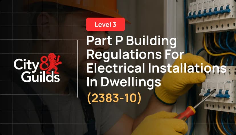 Learner taking the C&G 2383-10 Part P Building Regulations Course with Hurak