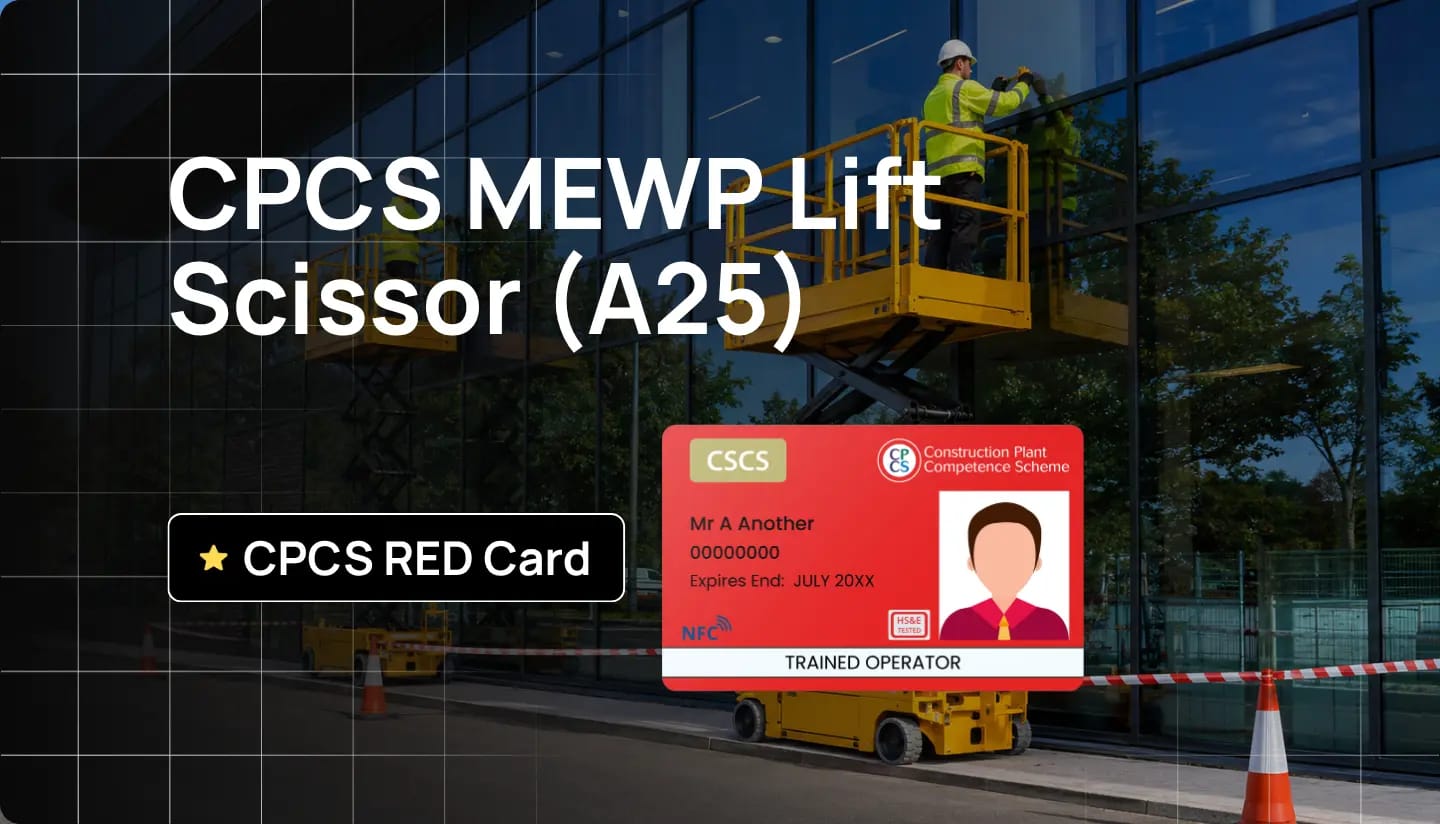 CPCS MEWP Scissor Lift training for learners preparing to operate access platforms safely on UK construction sites.