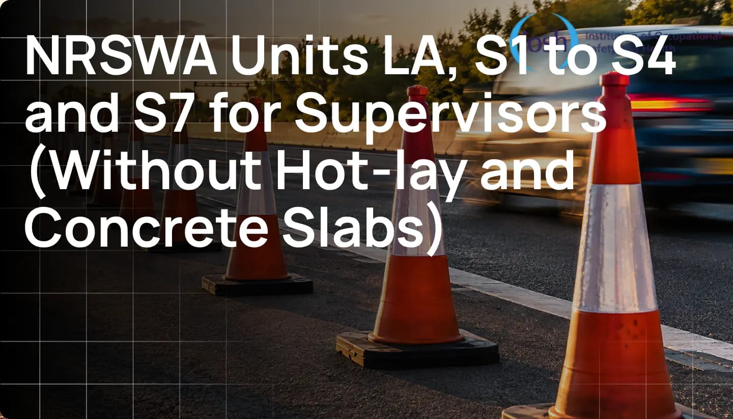 NRSWA Units LA, S1 to S4 and S7 course for street works supervisors Hurak