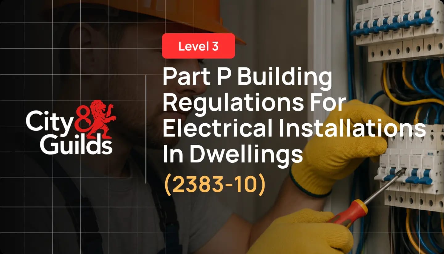 Learner taking the C&G 2383-10 Part P Building Regulations Course with Hurak