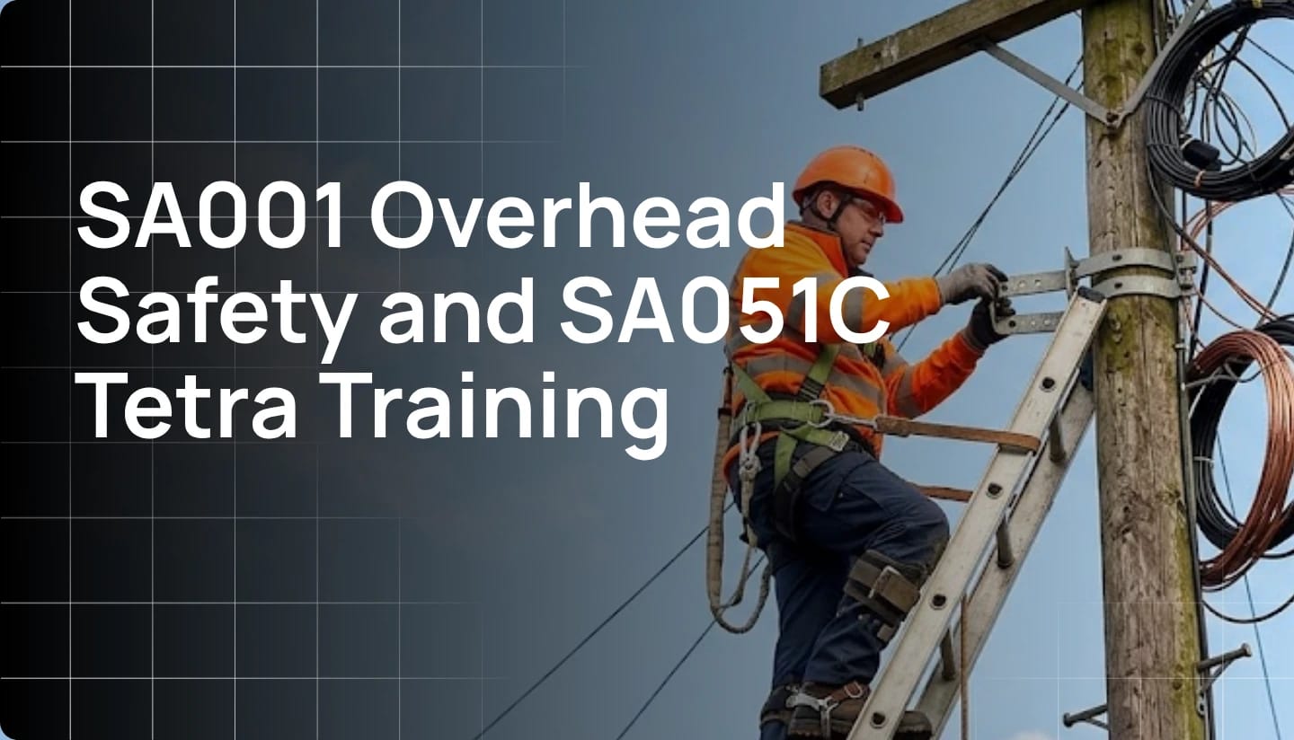 Perform overhead safety checks and pole access with SA001 Overhead Safety & Tetra Training by Hurak