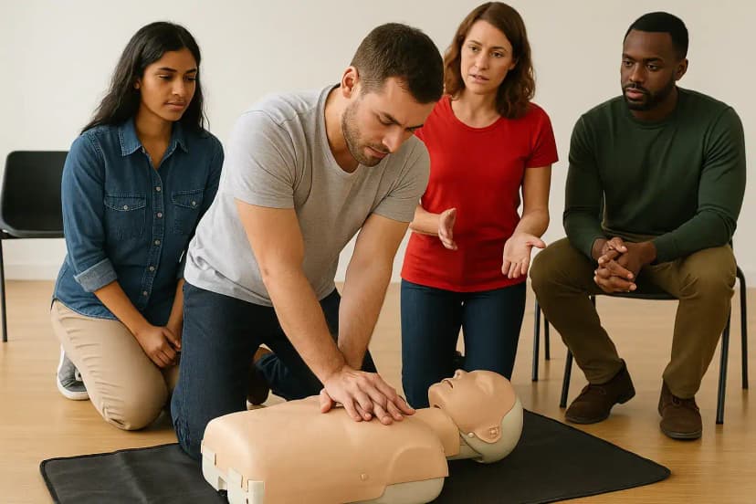 Hero banner for Emergency First Aid at Work course in Northamptonshire by Hurak – accredited 1-day training with 3-year HSE-compliant certificate