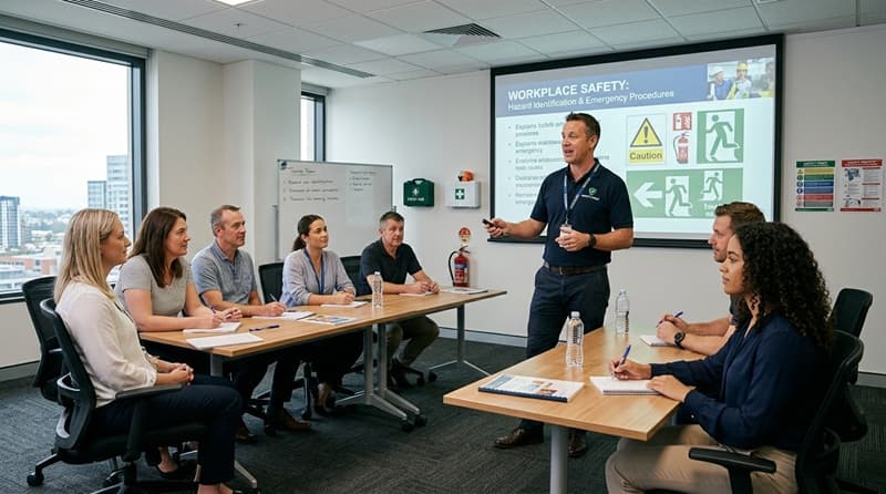 Team training at workplace