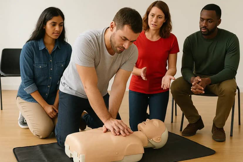 Hero banner for Emergency First Aid at Work course in Brentwood by Hurak – accredited 1-day training with 3-year HSE-compliant certificate