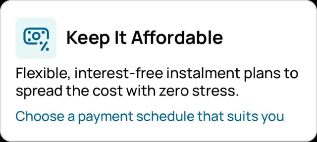 Flexible, interest-free payment plans for NVQ courses with no financial stress