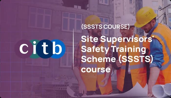 Book your CITB SSSTS course online (live virtual) or via classroom training with Hurak; featuring a professional site supervisor overseeing construction operations.