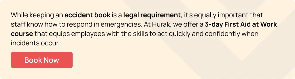 At Hurak, a 3-day First Aid at Work course infographic